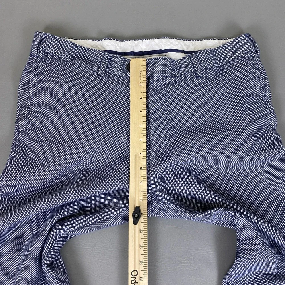 Suitsupply Dress Pants Men's Size 34 Brescia Blue White Micro Dot Cotton